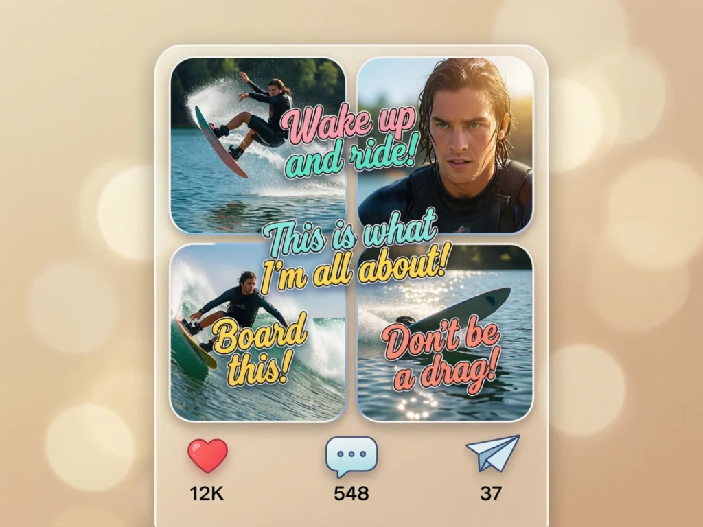 funny wakeboarding puns for instagram